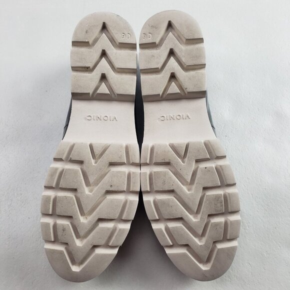 Vionic Kensley Patent Leather Flat Women 9.5 Black Slip On Platform Comfort Shoe - Picture 10 of 11